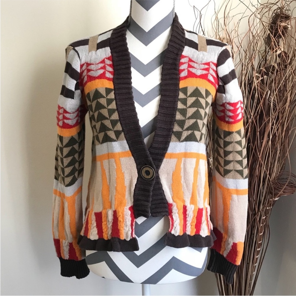 Sparrow Cardigan Tribal One Button